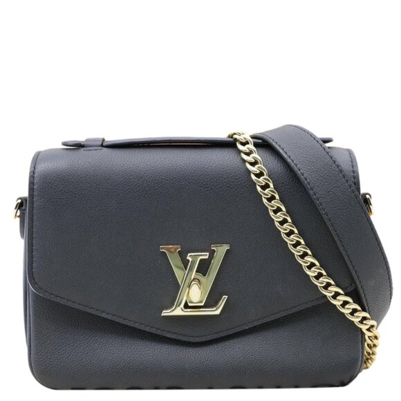 Louis Vuitton  Lockme Oxford Grained Leather Crossbody Bag Black - Picture 1 of 11